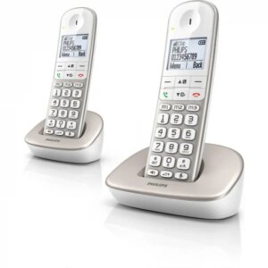 TELEFONO DECT PHILIPS XL4902S DUO BLANCO/GRIS