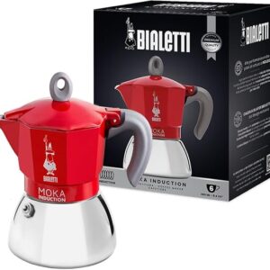 CAFET. ITALIANA BIALETTI NEW MOKA INDUCTION RED 6T