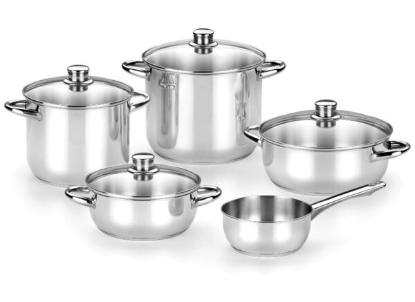 BATERIA COCINA MONIX OPTIMA 5 PIEZAS TAPA CR/INOX