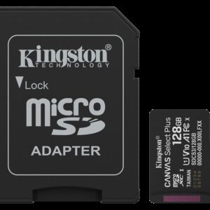 TARJ. MEM. KINGSTON CANVAS 128 GB + ADAPTADOR