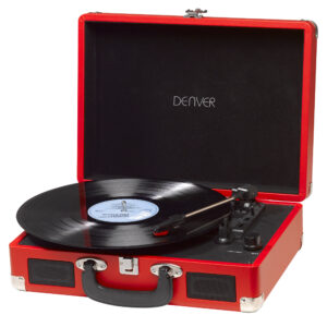 TOCADISCOS DENVER VPL-120 ROJO MALETIN ALTAVOCES