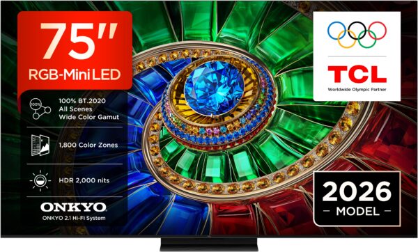 TV TCL 75 75RM7L UHD RGBMINILED GOOGLETV 144HZ