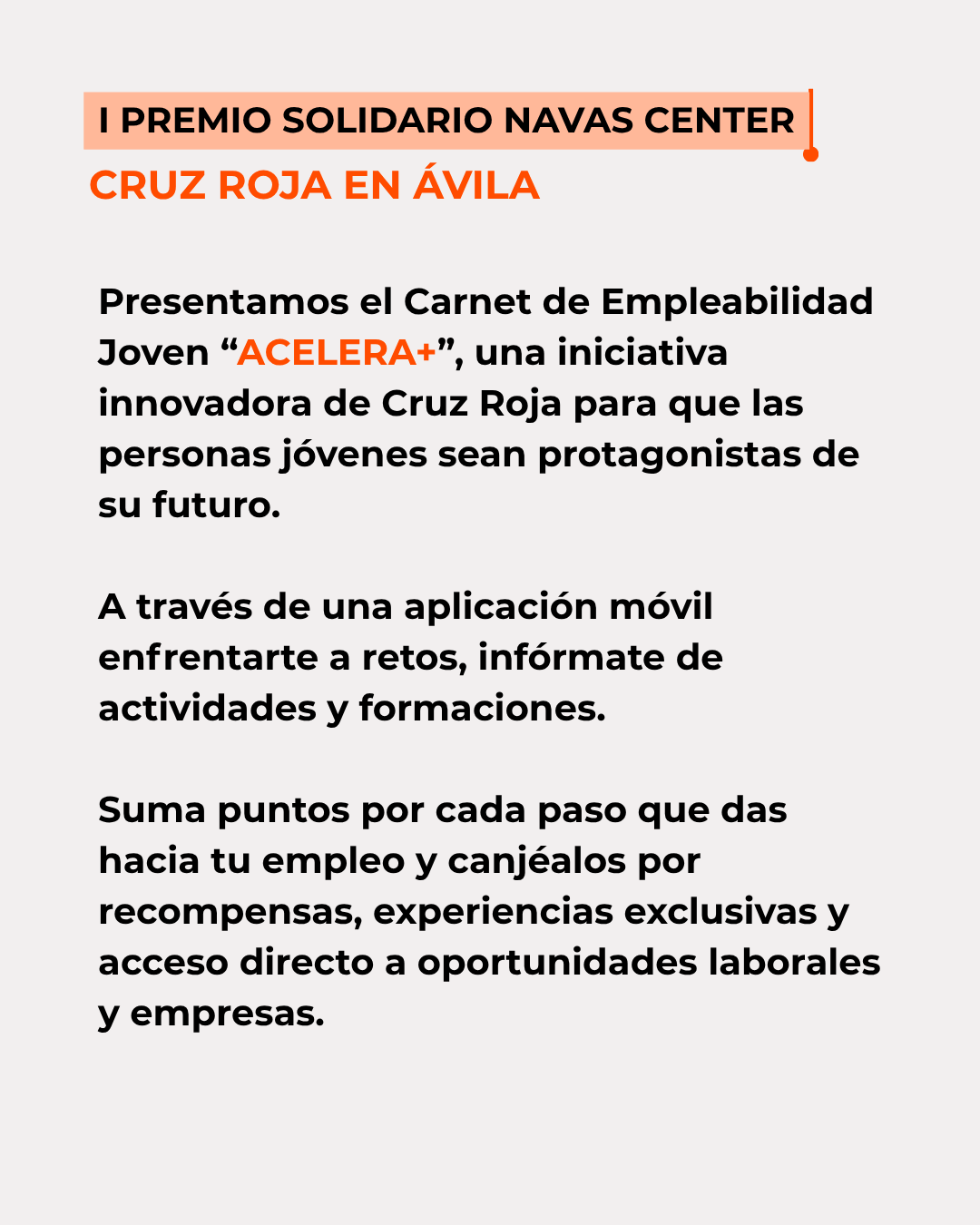 Descripción del proyecto Cruz Roja Ávila