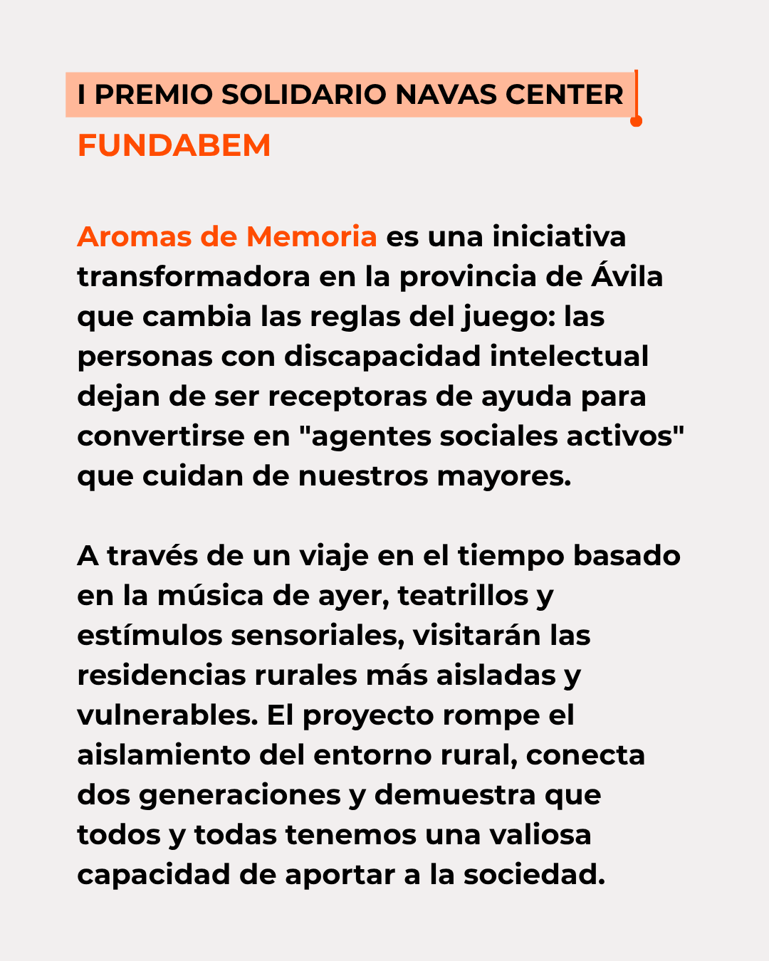 Descripción del proyecto FUNDABEM
