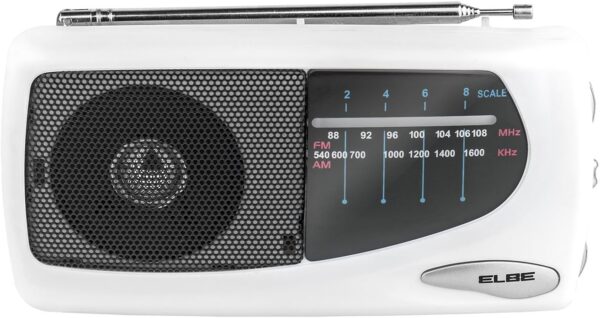 TRANSISTOR ELBE RF52 PORTATIL ALTAVOZ BLANCO TRANSISTOR ELBE RF52 PORTATIL ALTAVOZ BLANCO